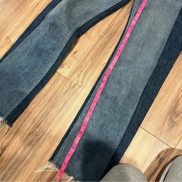 Helmut Lang Women's Reconstructed Straight Jeans - Light Blue Mix - Picture 8 of 14